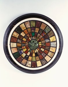 En italiensk marmorbordplade, 1800-tallet af Italian School