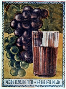 En historisk plakat af Chianti Rufina af Italian School