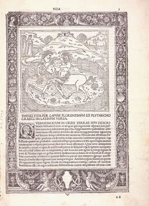 En illustreret side fra en latinsk udgave af Plutarchus