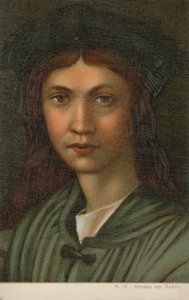 Andrea del Sarto, italiensk maler (chromolitho) af Italian School