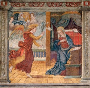 Anonym fresko fra slutningen af ​​det 15. århundrede Camerino, Monastero di Santa Chiara af Italian School