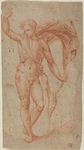 Apollo, ca. 1510-1540 (rødt kridt) af Italian School