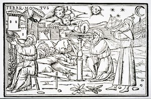 Arabian Astrologers, kopi af en illustration fra In Somnium Sciopinis af Macrobius, Venedig 1513, brugt i en History of Magic, udgivet i slutningen af det 19. århundrede af Italian School