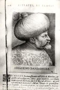 Ariadeno Barbarossa (ca. 1465-1546) (gravering) (s/h foto) af Italian School