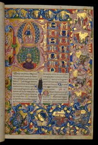 Beatus vir, Kristus i majestæt, kong David af Italian School