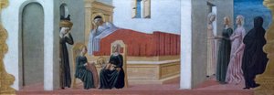 Jomfruens fødsel af Master of the Colonna Predella af Italian School
