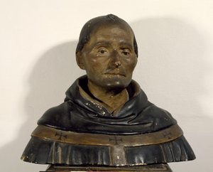 Buste af St. Antoninus (1389-1459) (malet træ)