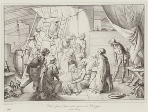 Carlo Zeno såret i Chioggia-krigen af Italian School