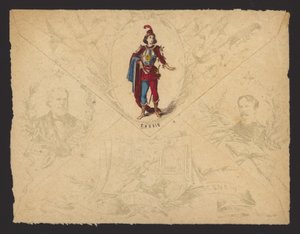 Cassio, fra Giuseppe Verdis opera Otello, baseret på William Shakespeares skuespil (farve litho) af Italian School