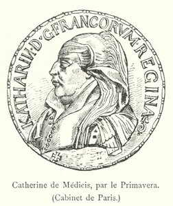 Catherine de Medici, par le Primavera, Cabinet de Paris (gravering) af Italian School