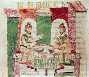 Codex 142 Livre 16 Kap.4 De riges bord, fra De Universo af Rabanus Maurus (ca. 780-856) 1023 af Italian School