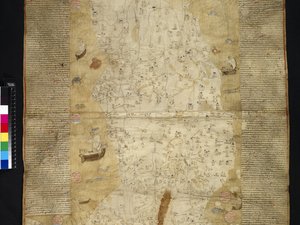 Cotton Roll XIII, 44 Italien-provinsens moderne sted (vellum) af Italian School