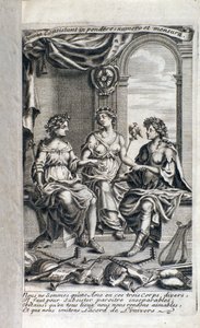 Forside til kunsten at fransk og latin poesi, med en idé om musik under en ny metode af Pherotee de la Croix af Italian School