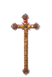 Krucifiks, Trapani, første halvdel af det 17. århundrede (forgyldt-kobber, bronze, sølv og koral) af Italian School