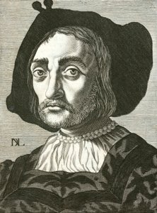 Donato Bramante, italiensk renæssancearkitekt (gravering) af Italian School