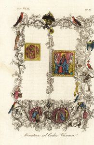 Første side af den berømte Wien Codex of the Golden Bull af Italian School