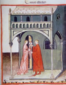 Fol.97r Sommerværelse, illustration fra Tacuinum Santiatis Codex Vindobonensis af Italian School