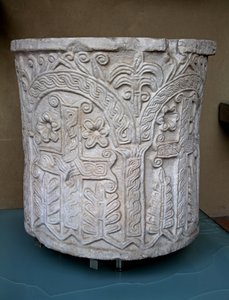 Font, oprindeligt fra kirken St Agatha i Quirinale af Italian School