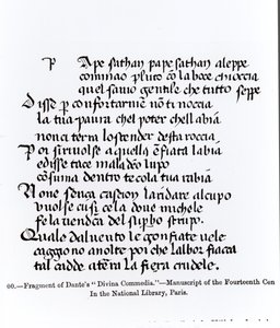 Fragment af Dantes (1265-1321) 