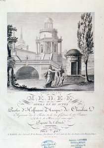 Frontispice af musikpartitur af Medea (scene 3), opera af Luigi Cherubini af Italian School