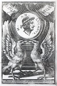 Frontispice til Lucans Pharsalia af Marcus Annaeus Lucanus, udgave udgivet i 1663 af Italian School