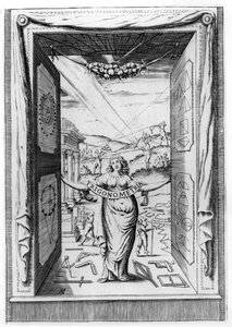 Frontispice til Trigonometria af Bonaventura Cavalieri, 1643 af Italian School