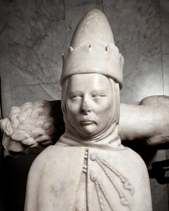 Begravelsesmonument for den første doge af Genova Simone Boccanegra (Marmorskulptur af Italian School