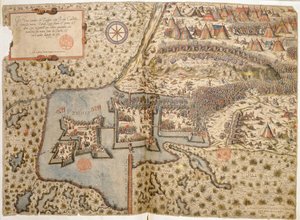Generelt billede af slaget ved Szigetvar, 1566