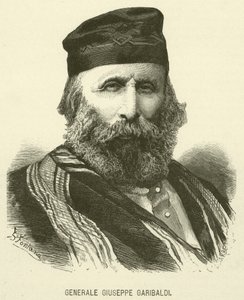 General Giuseppe Garibaldi (gravering) af Italian School