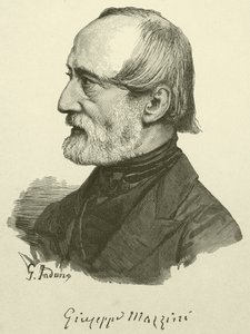 Giuseppe Mazzini (gravering) af Italian School