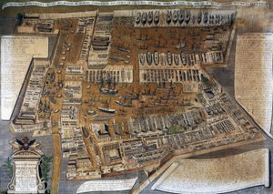 Ikonografisk projektion af Arsenal i Venedig af Italian School