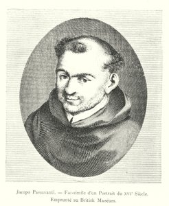 Jacopo Passavanti, faksimile af et portræt fra det 16. århundrede, lånt fra British Museum (gravering) af Italian School