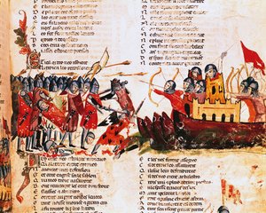 Knights Fighting af Italian School