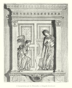 Bebudelsen, af Donatello, Cavalcanti Chapel (gravering) af Italian School