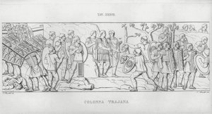 La Colonna Trajana, Trajans søjle (gravering) af Italian School