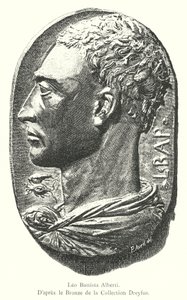 Leon Battista Alberti, Efter bronzen i Dreyfus-samlingen (gravering) af Italian School
