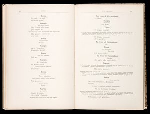 Libretto af Tosca af Giacomo Puccini, Ricordi Edition, Italien af Italian School