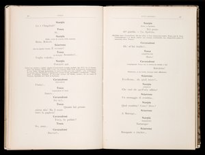 Libretto af Tosca af Giacomo Puccini, Ricordi Edition, Italien af Italian School