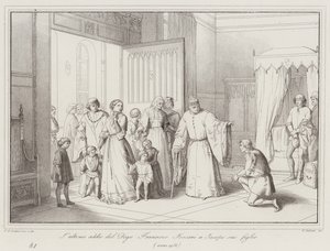 Doge Francesco Foscaris sidste farvel til sin søn Jacopo af Italian School