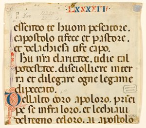MS McClean folio 201.4 mod Lauda for St. Peter af Italian School