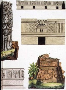 Mexicanske antikviteter, arkitektoniske detaljer fra plade 48 i 