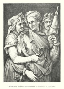 Michelangelo Buonarotti, Parkerne, Pitti Palace Collections (gravering) af Italian School