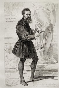 Michelangelo Buonarroti billedhugger af Italian School