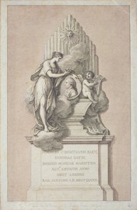 Monument til Johann Christian Bach (1735-1782) indgraveret af Francesco Bartolozzi (1727-1815) 1782 af Italian School