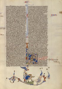 Moses slår vand fra klippen til israelitterne, ca. 1250-62 (tempera og guld på pergament) af Italian School