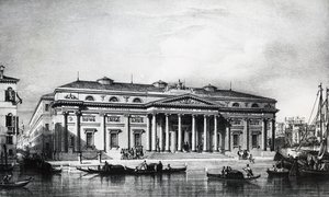 Projekt fra det nittende århundrede for kunstakademiet i Venedig, gravering, Italien 1800-tallet af Italian School