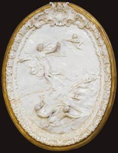 En af en serie på fire Doccia-støbte ovale plaques, midten af 1700-tallet af Italian School