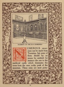 Side fra brochure for San Domenico Palace Hotel, Taormina (litografi) af Italian School