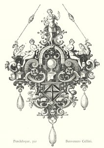 Pendeloque, af Benvenuto Cellini (gravering) af Italian School