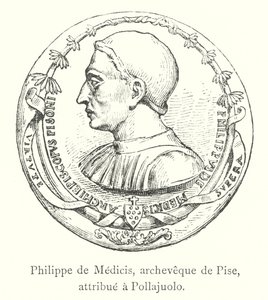 Philippe de Medicis, archeveque de Pise, tilskrevet Pollaiuolo (gravering) af Italian School